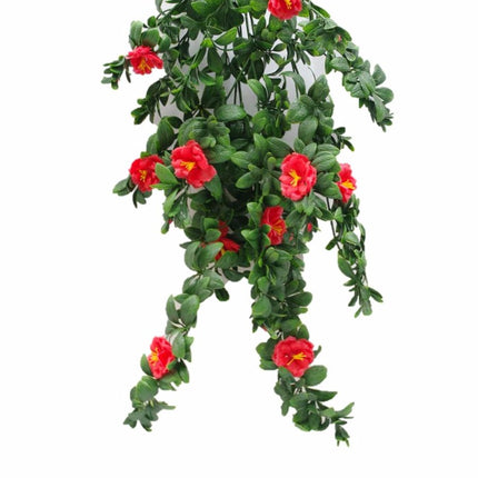 Hanging Red Rose Stem UV 85cm