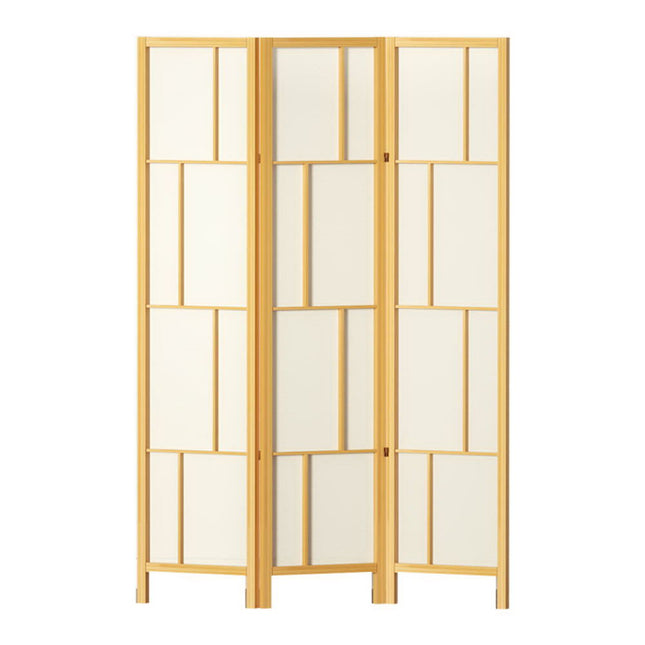 Artiss Ashton Room Divider Screen Privacy Wood Dividers Stand 3 Panel Natural