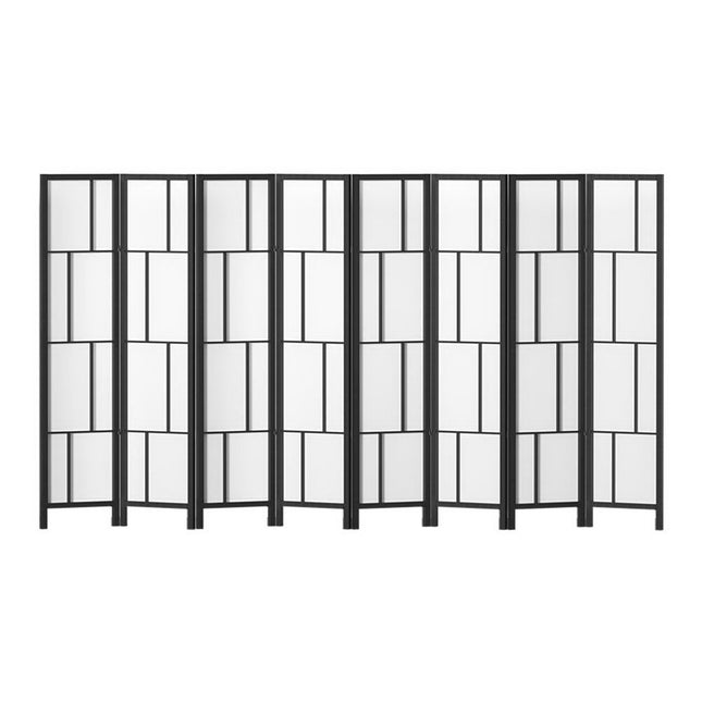 Artiss Ashton Room Divider Screen Privacy Wood Dividers Stand 8 Panel Black