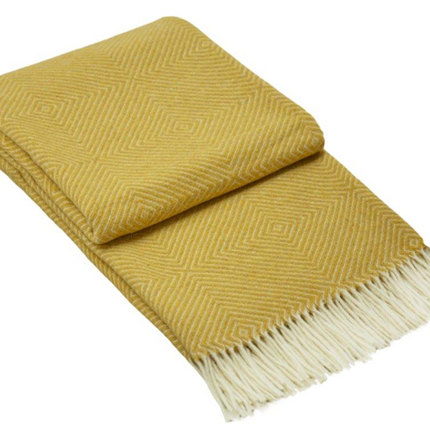 Hampton Throw - Merino Wool Blend - Mustard