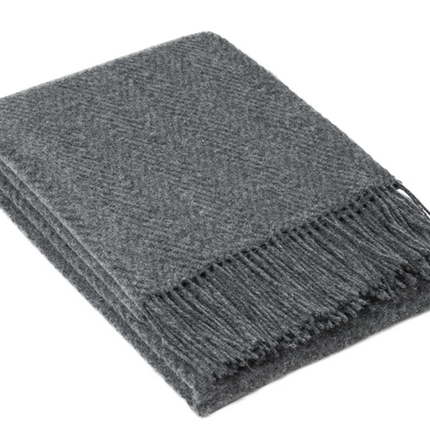 Hampton Throw - Merino Wool Blend - Slate