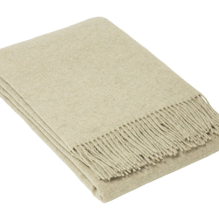 Oxford Throw - Merino Wool Blend - Stone