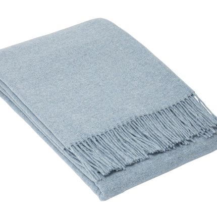 Oxford Throw - Merino Wool Blend - Sky Blue