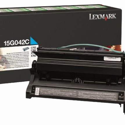LEXMARK 15G042C CYAN PREBATE TONER YIELD15000 PAGES FOR C752 760 762