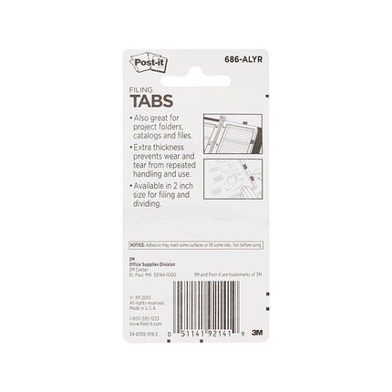 POST-IT Tabs 686ALYR Assorted Box of 6