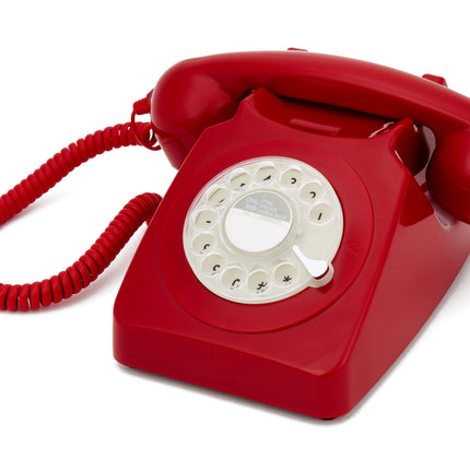 GPO RETRO GPO 746 ROTARY TELEPHONE - RED