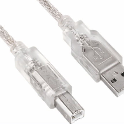 ASTROTEK USB 2.0 Printer Cable 3m - Type A Male to Type B Male Transparent Colour CBUSBAB3M