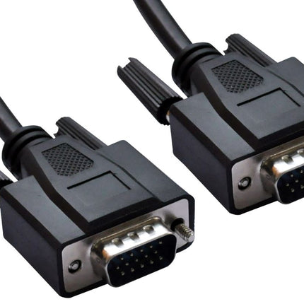 ASTROTEK VGA Cable 10m - 15 pins Male to 15 pins Male for Monitor PC Molded Type Black CB8W-RC-3050F-10