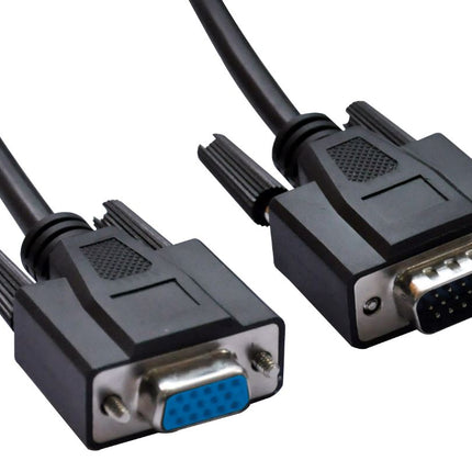 ASTROTEK VGA Extension Cable 3m - 15 pins Male to 15 pins Female for Monitor PC Molded Type Black