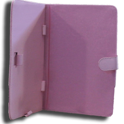 LeaderTab7 Folio Case Pink Faux Leather. Camera hole rear