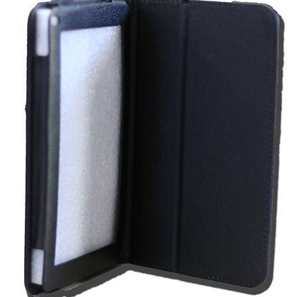 LeaderTab 7.9 Folio Case Black Faux Leather. Camera hole rear