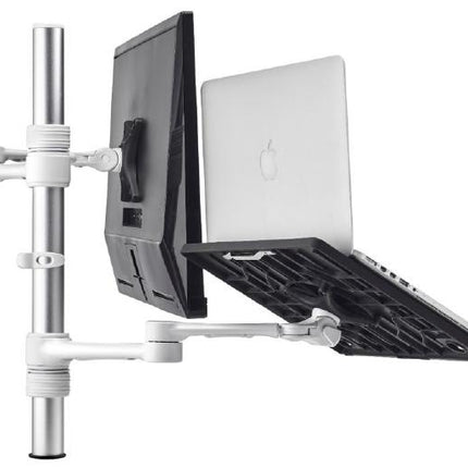 Atdec Notebook monitor arm combo mount - White