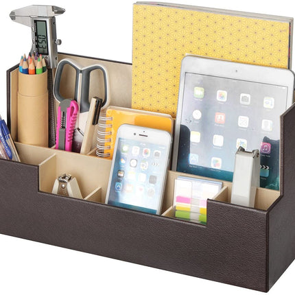 Desk Supplies Office Organizer Caddy (Brown)