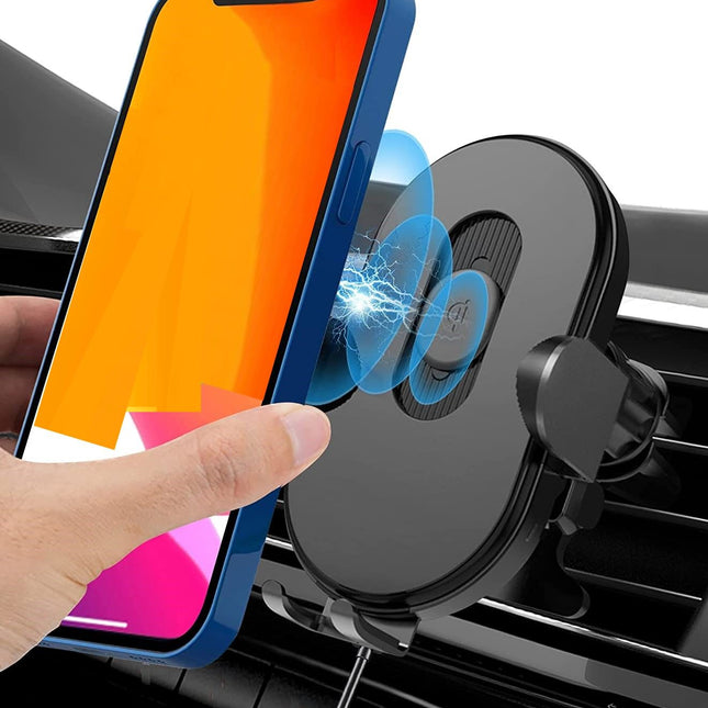 360 Wireless Car Charger Mount with Auto-Clamping (15w Fast Charging)