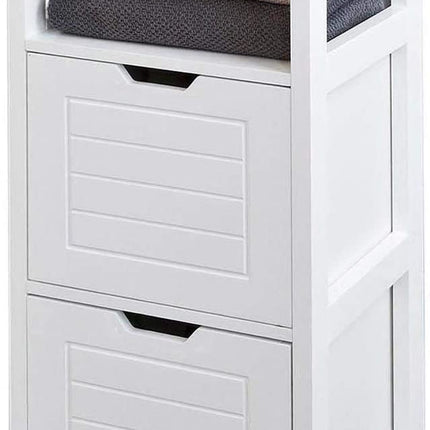 Freestanding Cabinet with 2 Drawers and Shelf for Bathroom