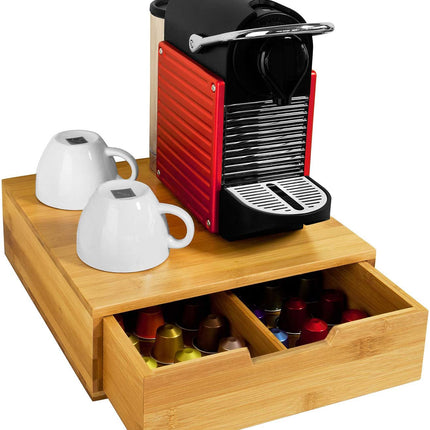 Coffee Machine Stand and Storage Box for Coffee Capsules and Tea Bags