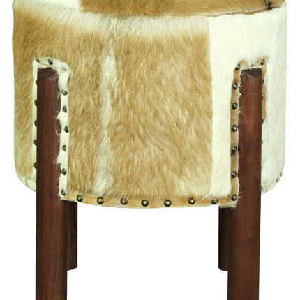 Goat Hide UFO Ottoman