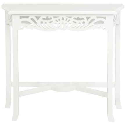 Sierra Carved Sofa Table (White)