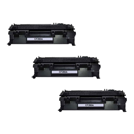 Compatible Premium 3 x 80A Toner Cartridge CF280A - for use in HP Printers