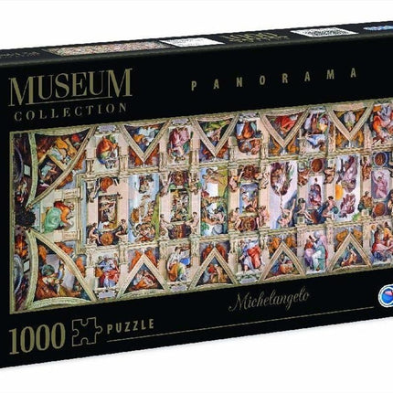 Michelangelo: Sistine Chapel Ceiling - 1000 Piece Panoramic Jigsaw Puzzle