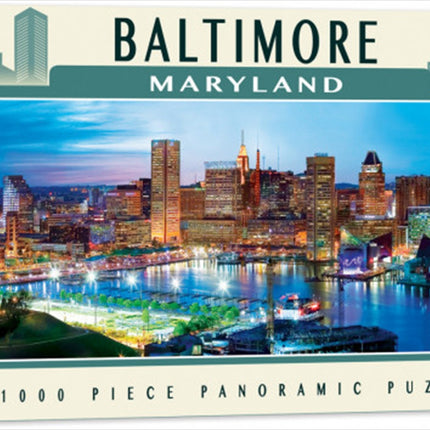 City Panoramic Baltimore 1000 Piece Puzzle