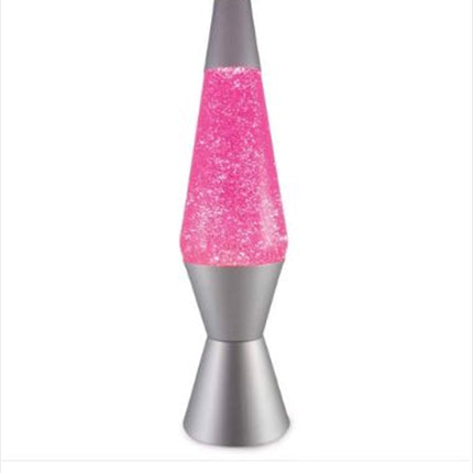 Silver/Pink Diamond Glitter Lamp
