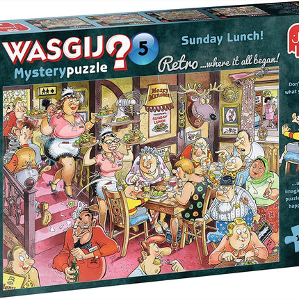 Wasgij Jumbo Retro Mystery 5 - Sunday Lunch! - 1000 pieces