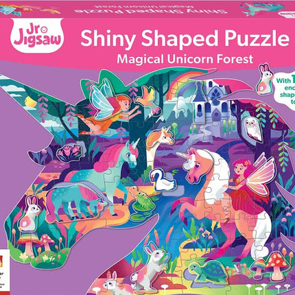 Magical Unicorn Forest Shiny Shaped Puzzle