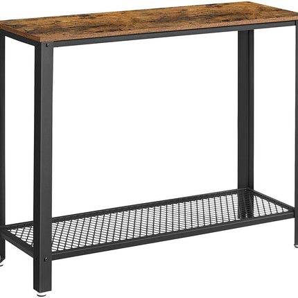 VASAGLE Console Table Rustic Brown and Black LNT80X