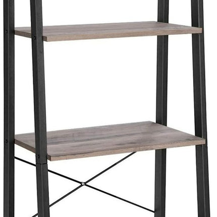 VASAGLE Ladder Shelf 4-Tier Greige and Black LLS44MB