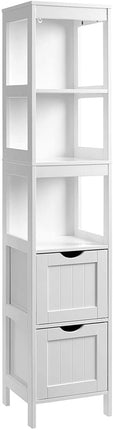 VASAGLE Floor Cabinet with Shelves and Drawers White BBC66WT