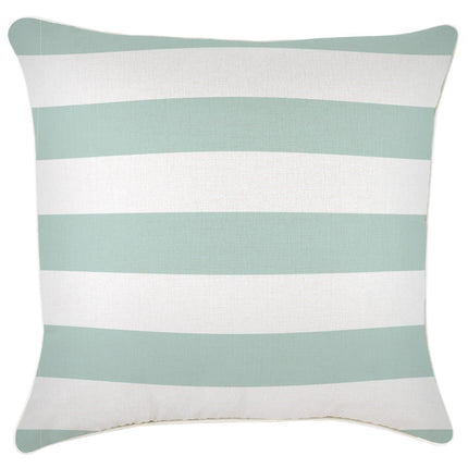 Cushion Cover-With Piping-Deck-Stripe-Mint-60cm x 60cm