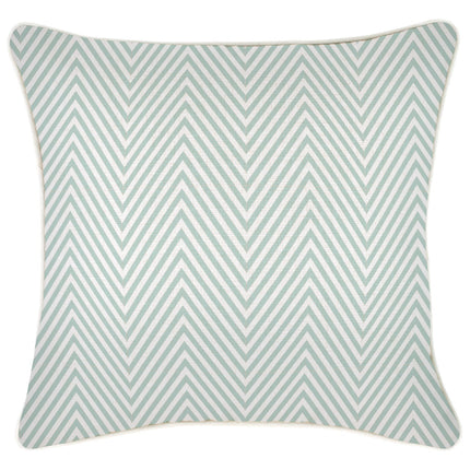 Cushion Cover-With Piping-Zig Zag Pale Mint-45cm x 45cm