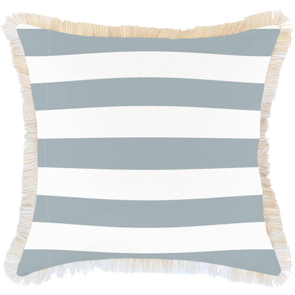 Cushion Cover-Coastal Fringe-Deck-Stripe-Smoke-60cm x 60cm