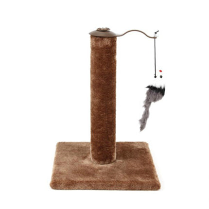 YES4PETS Cat Kitten Single Scratching Post with Toy-Brown