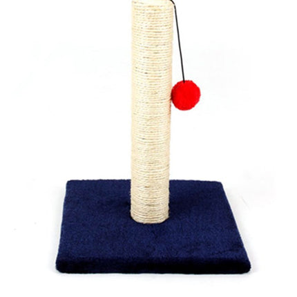 YES4PETS Small Cat Kitten Single Scratching Post with Toy-Blue