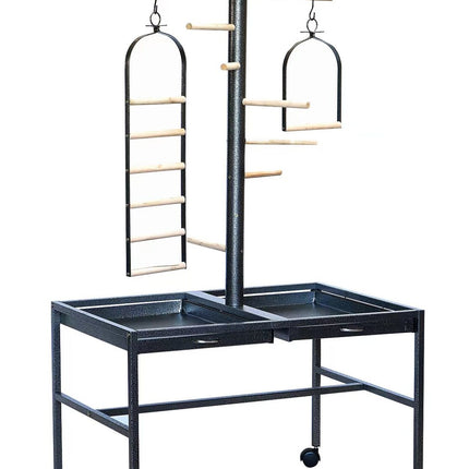 Large Bird Parrot Playpen Gym Toy Stand On Wheels