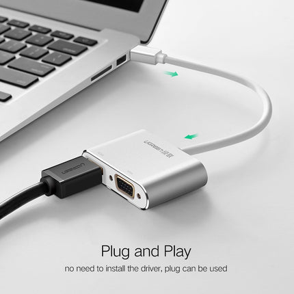 UGREEN Mini DP to HDMI/VGA converter Silver (20421)
