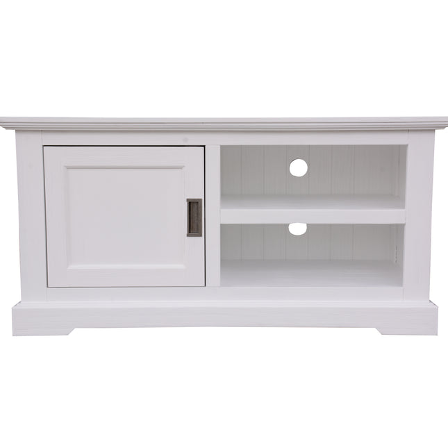 Laelia ETU Entertainment TV Unit 120cm 1 Door Solid Acacia Wood Coastal - White