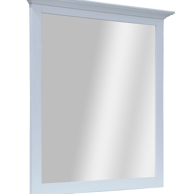 Beechworth Dresser Mirror Vanity Dressing Table Pine Wood Frame Hampton - Grey