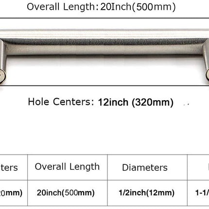 Brushed Stainless steel Kitchen Door Cabinet Drawer Handle Pulls 320MM
