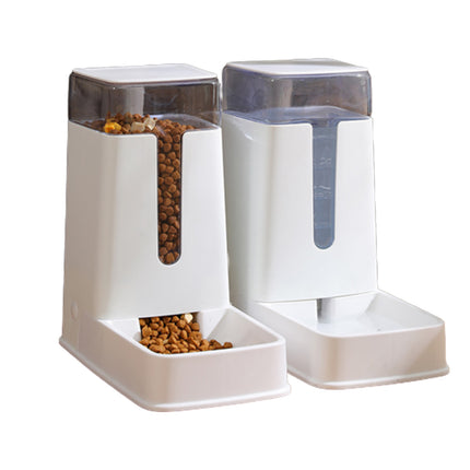 Pawfriends Pet Double Bowl Automatic Feeder Water Dispenser Dog Bowl Cat Bowl Bottle