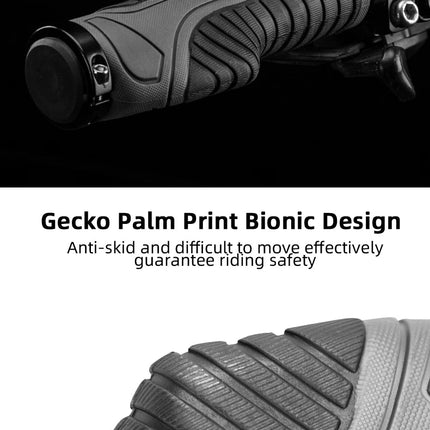 Bicycle Grips MTB Road Bike Double Lock Rubber Handlebar Grips Anti-Slip Rock Bros BLACK