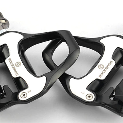Self Lock Clip In Bike Pedals LOOK KEO Cleat MTB Road 700C Hybrid BMX - Rockbros Black