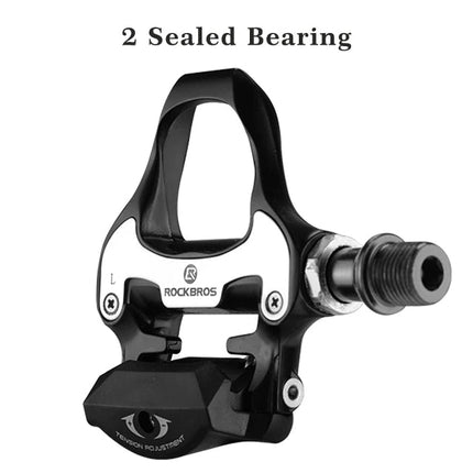 Self Lock Clip In Bike Pedals LOOK KEO Cleat MTB Road 700C Hybrid BMX - Rockbros Black