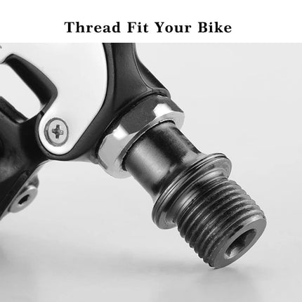 Self Lock Clip In Bike Pedals Shimano SPD-SL Cleat MTB Road 700C Hybrid BMX - Rockbros Nylon Black