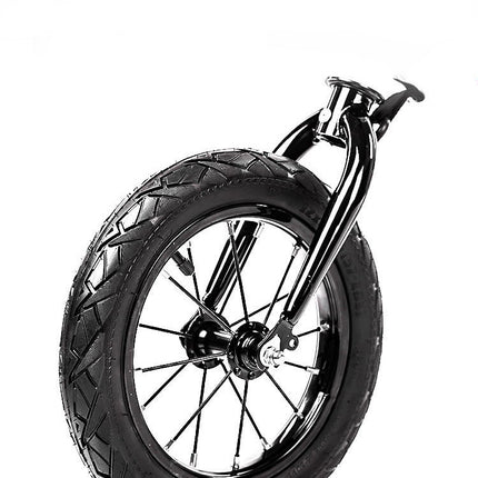 Bike Plus Kids Balance Bike Training Aluminium - Yellow with Suspension - 12" Rubber Tyres - Foot Pegs -Ride On No Pedal Push