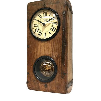 Wall Clock - Brick Mould With Pendulum
