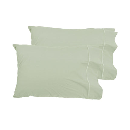 Grand Aterlier Pair of Queen Sized Pillowcases - Fennel