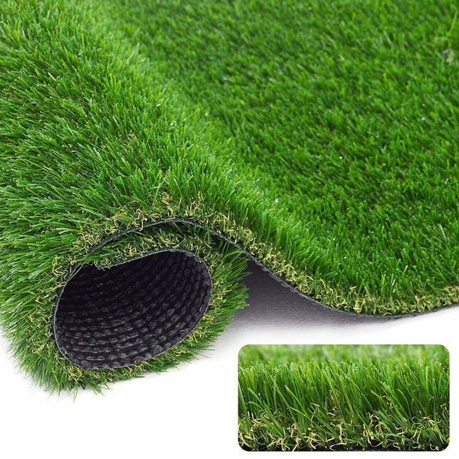 4 Sizes Artificial Grass Synthetic Fake Turf 2M x 5/10/15/20M Plastic Lawn New